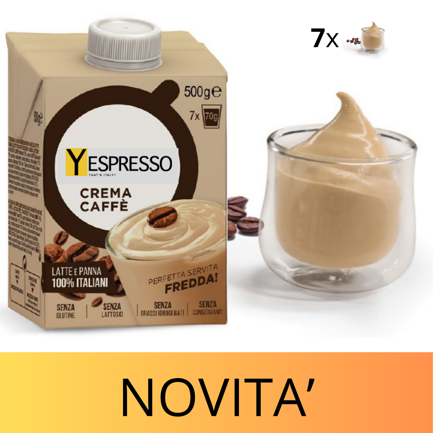 Crema Caffè pronta 500ml - 7 porzioni