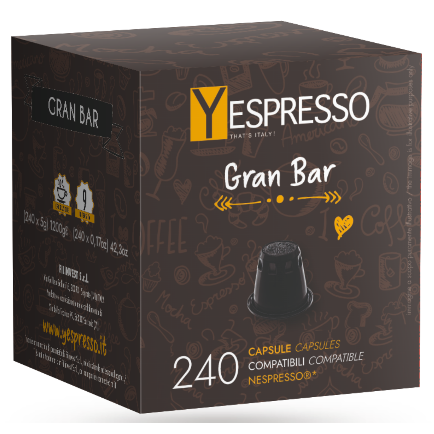 240 Capsule compatibili NESPRESSO - GRANBAR