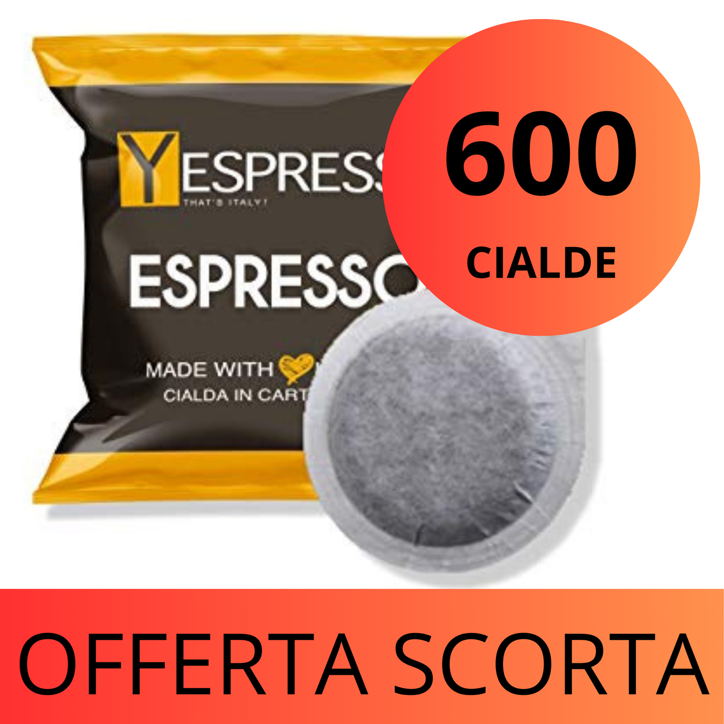 600 Cialde Carta ESE 44 - ESPRESSO INTENSO