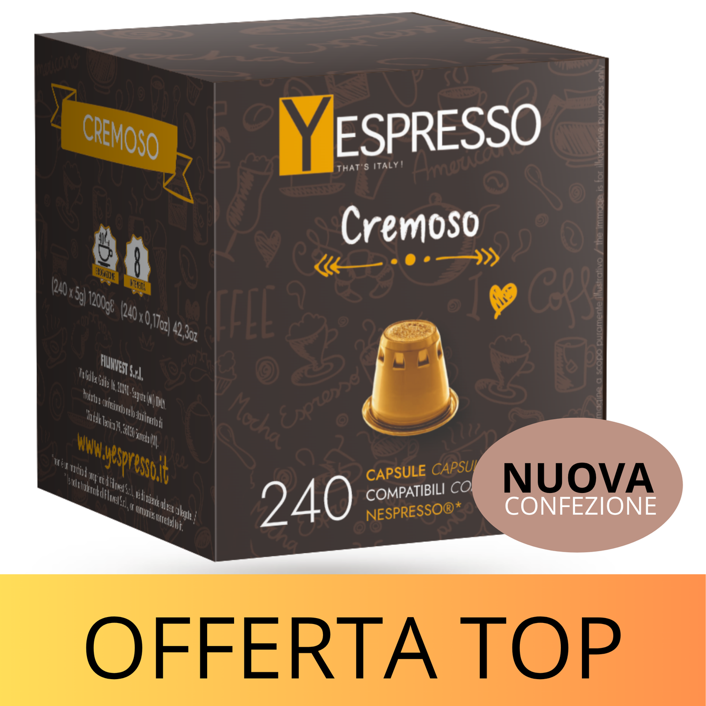240 Capsule compatibili NESPRESSO - CREMOSO