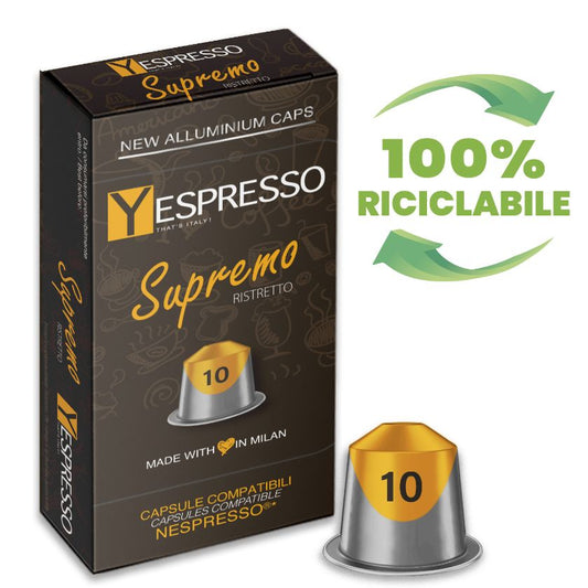 100 Capsule ALLUMINIO compatibili NESPRESSO - SUPREMO