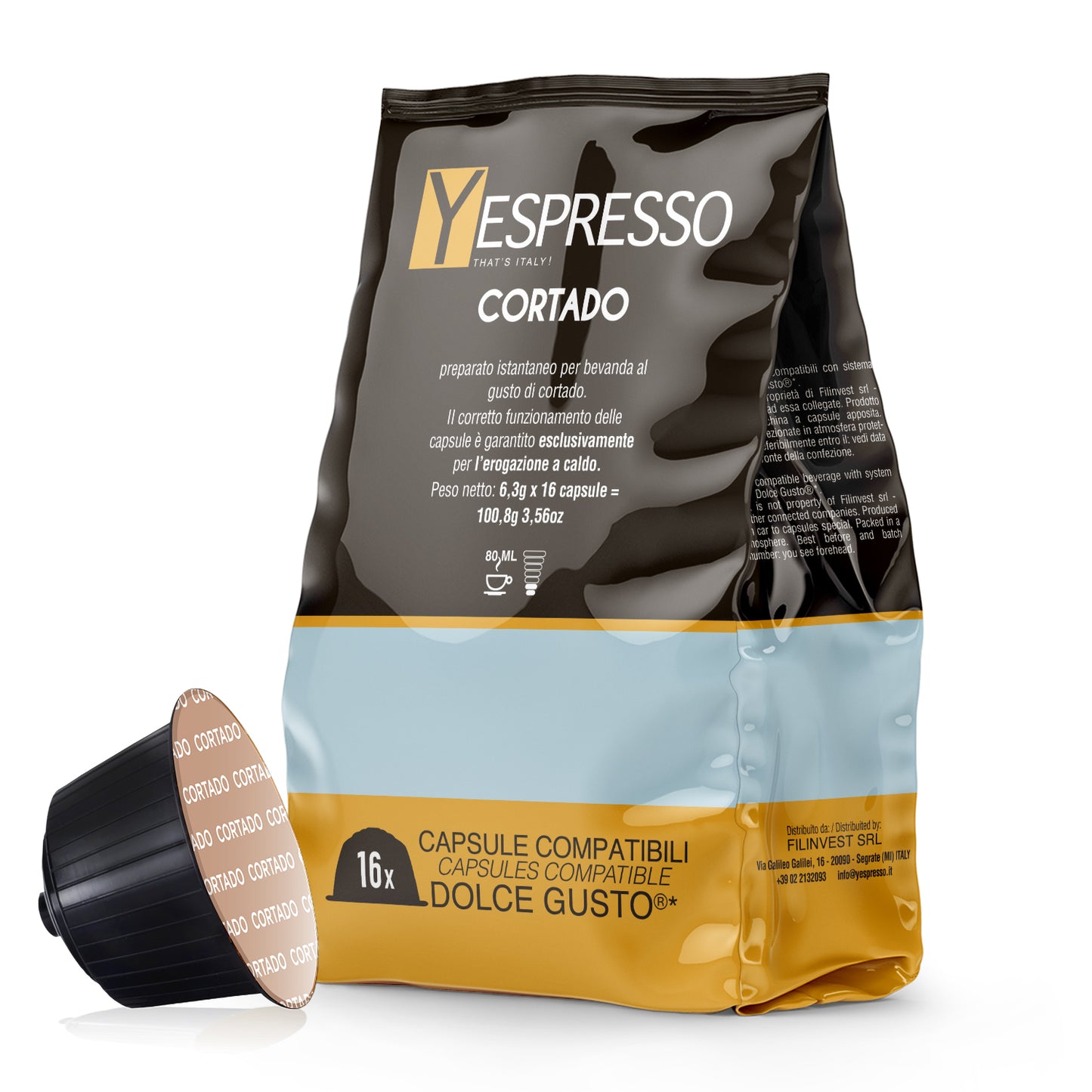 16 Capsule compatibili DOLCE GUSTO - CORTADO