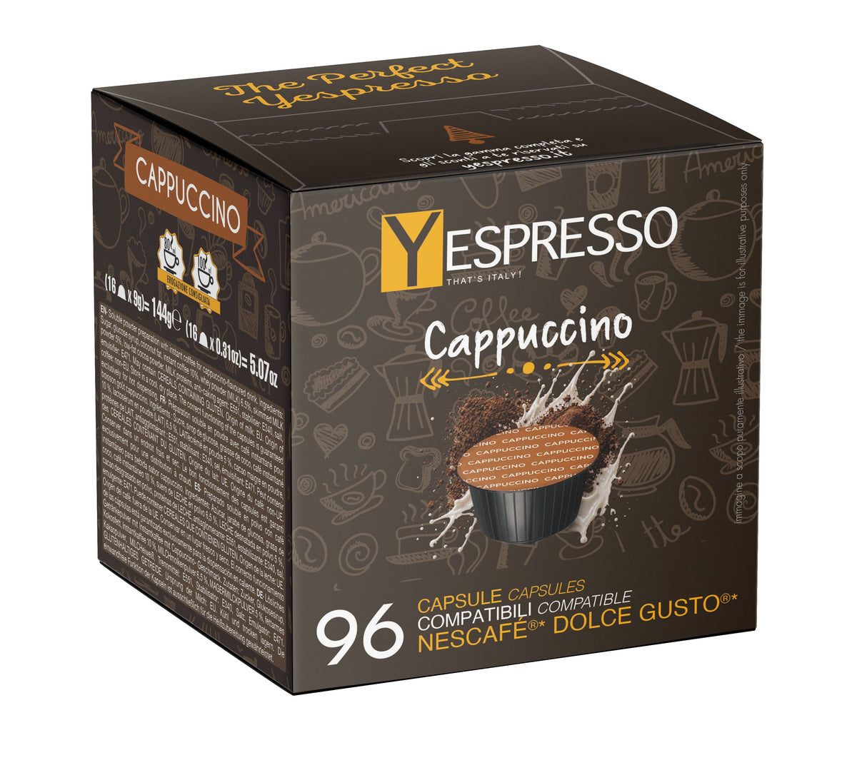 96 Capsule compatibili DOLCE GUSTO - CAPPUCCINO