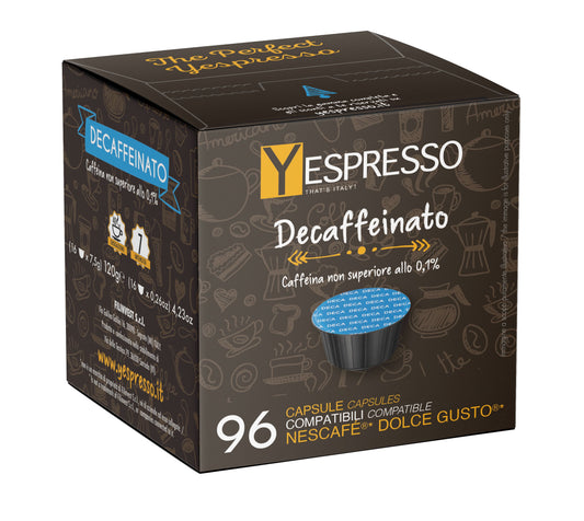 96 Capsule compatibili DOLCE GUSTO - DECAFFEINATO