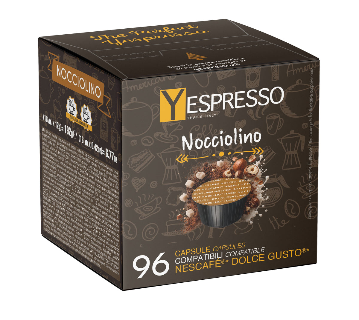 96 Capsule compatibili DOLCE GUSTO - NOCCIOLINO