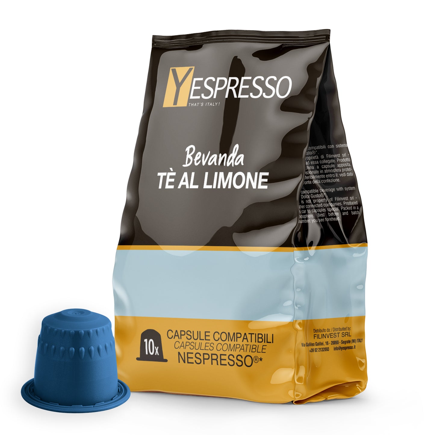 10 Capsule compatibili NESPRESSO - Tè AL LIMONE
